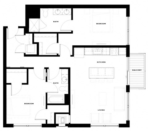 Westley on Broadway B6 Floor Plan